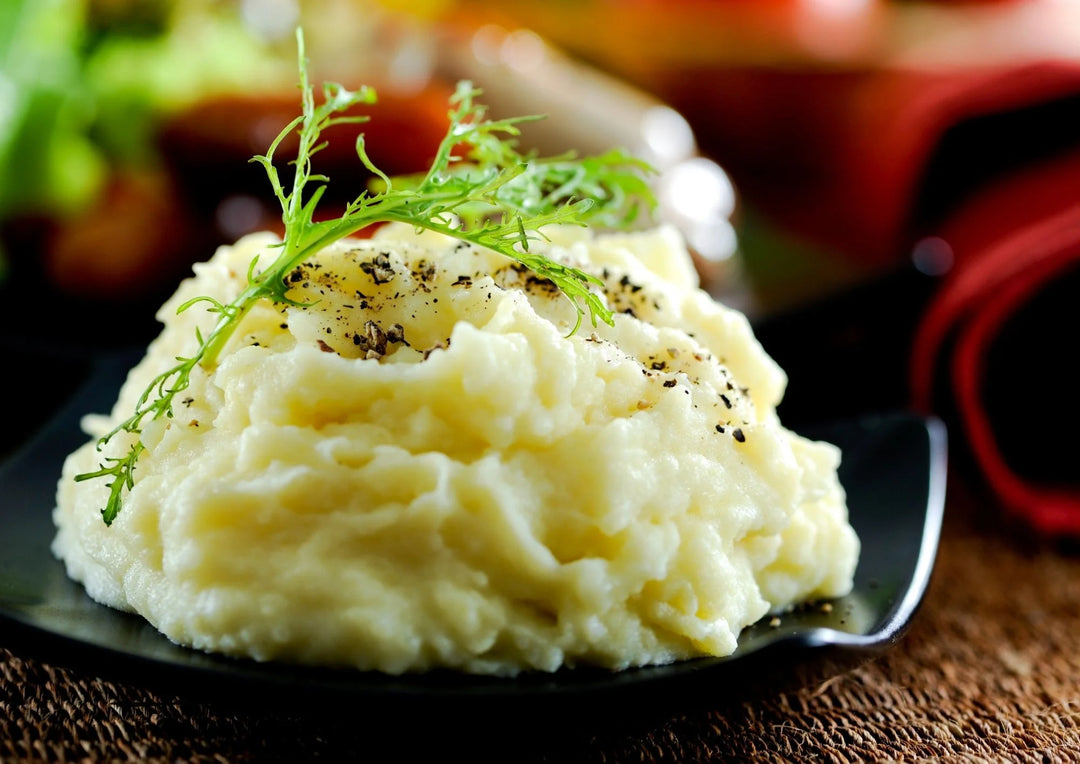 Purée de pommes de terre au thé noir fumé