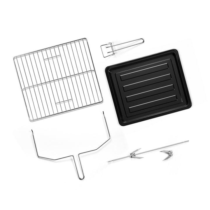 QFR600_Accessoires inclus : grille de cuisson, lèchefrite, pince, tournebroche et poignée tournebroche